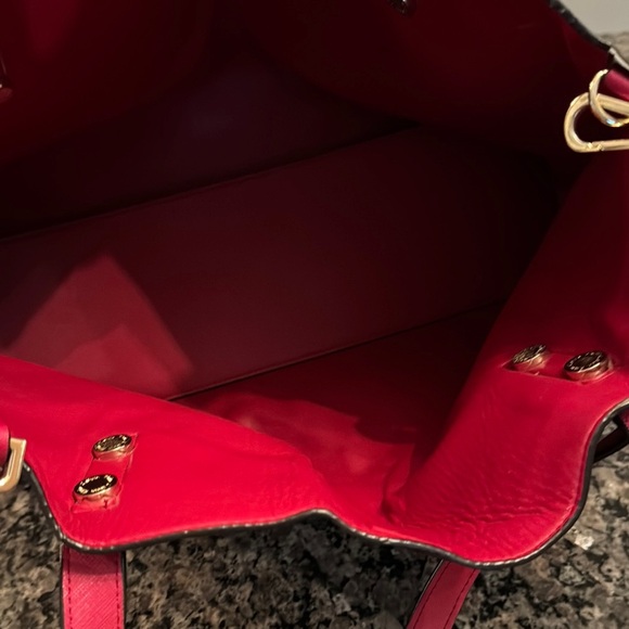 Calvin Klein Brown and Red Shoulder Bag with Gold Accents - Picture 14 of 16